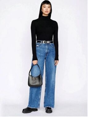FRAME high n tight wide leg jeans denim wide leg blue
